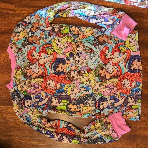 Showstoppers Bamboo Pajama Set Disney Princesses Pixar Size 2T GUC - Picture 4 of 7